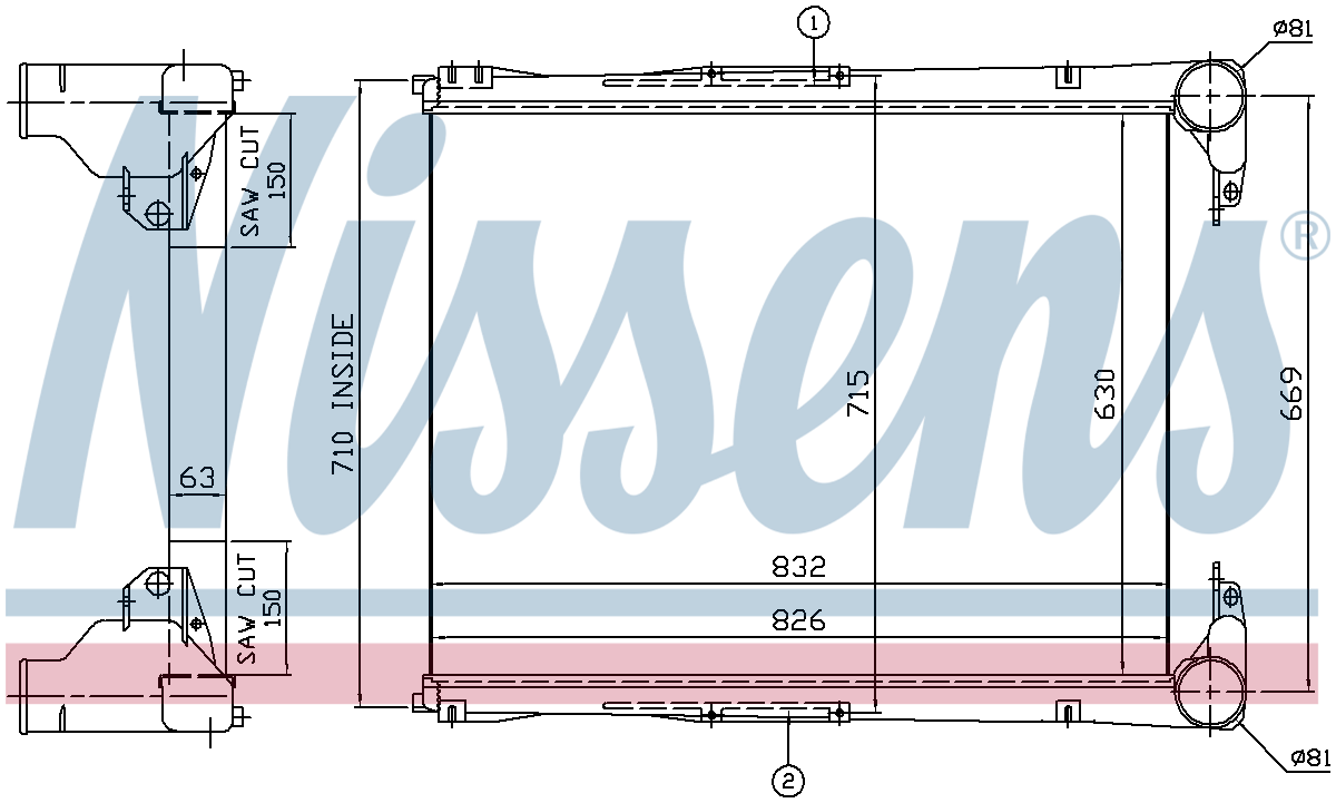 Nissens Charge Air Intercooler 96967
