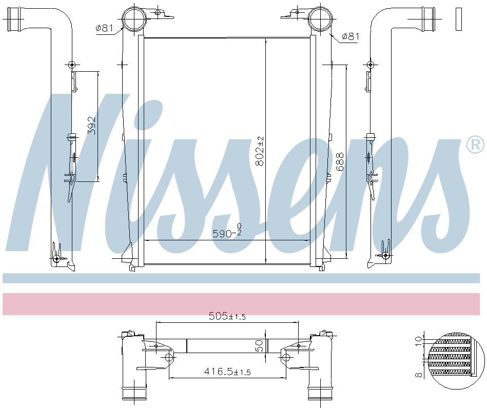 Nissens Charge Air Intercooler 97027