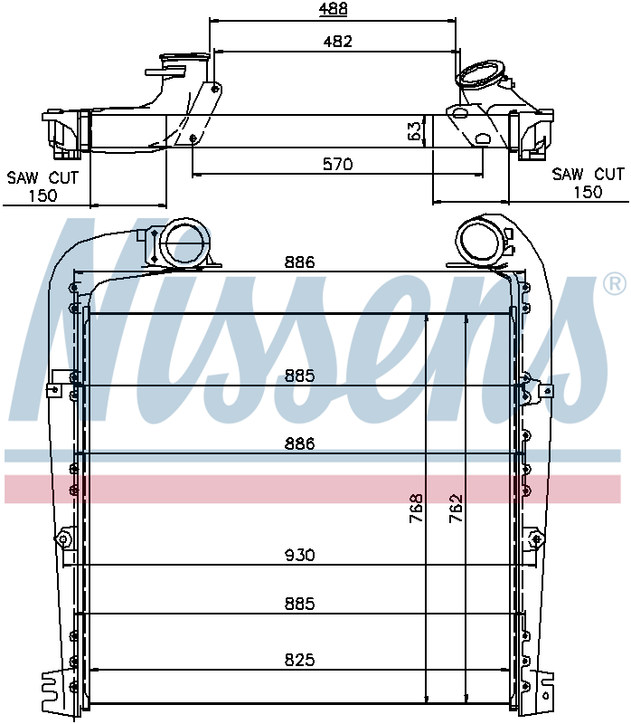 NISSENS Charge Air Intercooler 97029