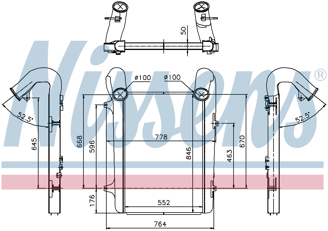 NISSENS Charge Air Intercooler 97059