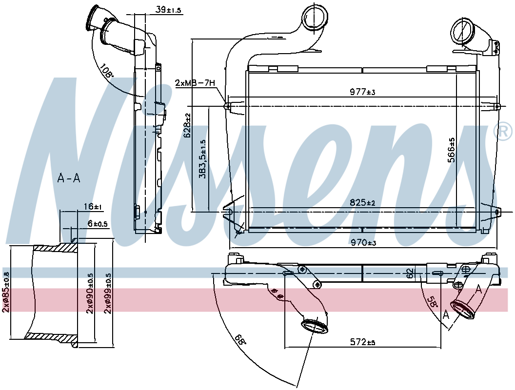 NISSENS Charge Air Intercooler 97061
