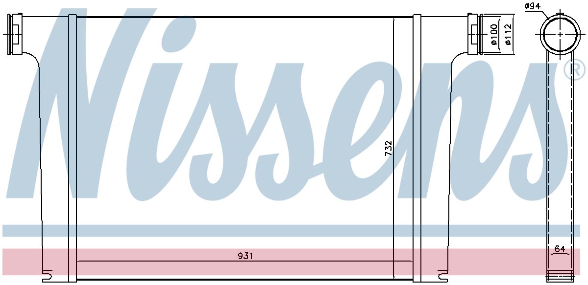 NISSENS Charge Air Intercooler 97065