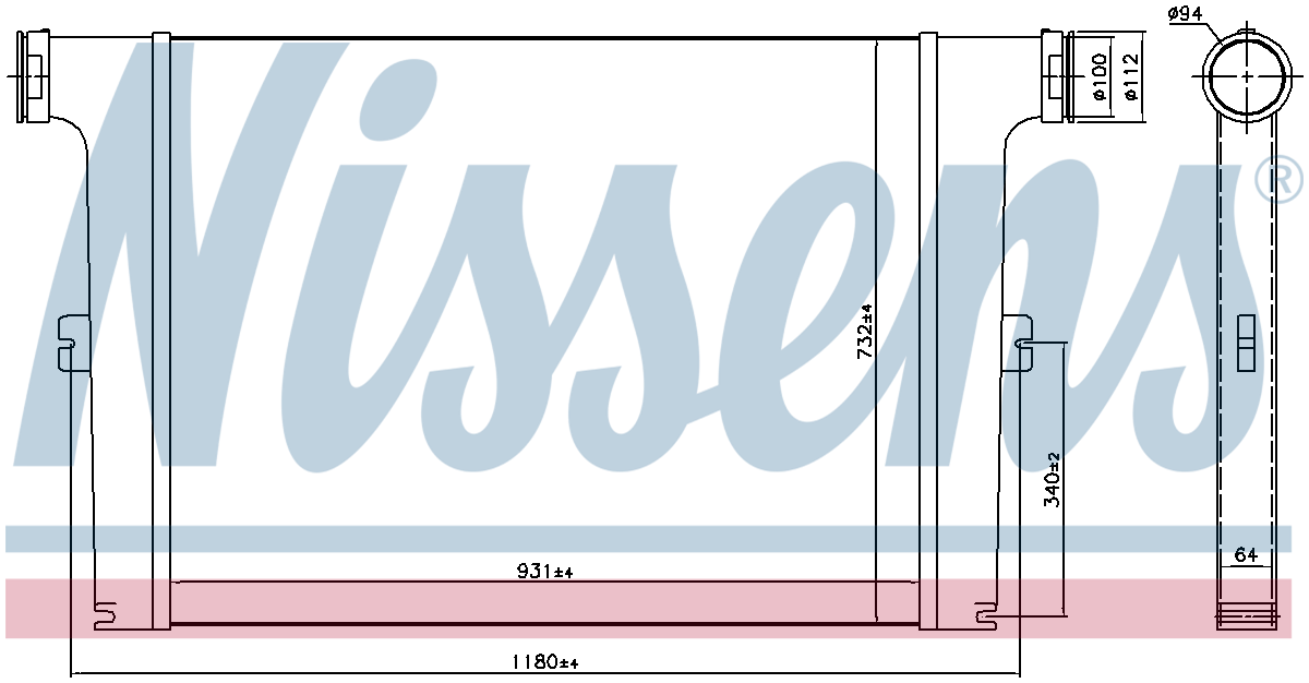 NISSENS Charge Air Intercooler 97066