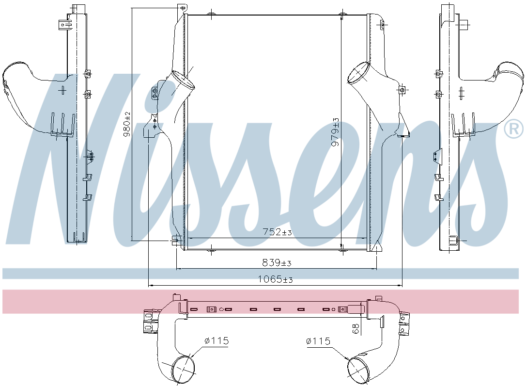 NISSENS Charge Air Intercooler 97068