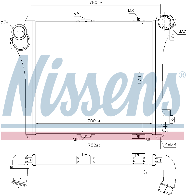 Nissens Charge Air Intercooler 97075