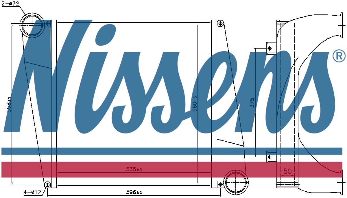 NISSENS Charge Air Intercooler 97076