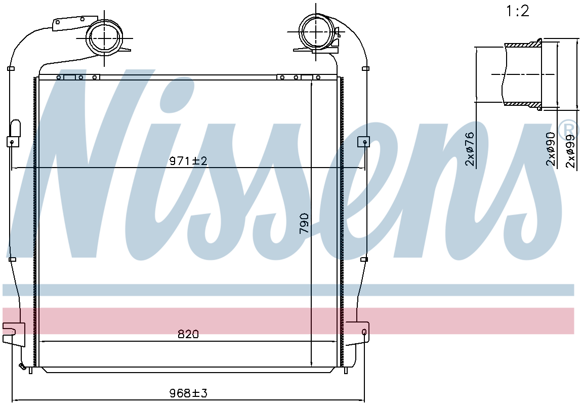NISSENS Charge Air Intercooler 97080