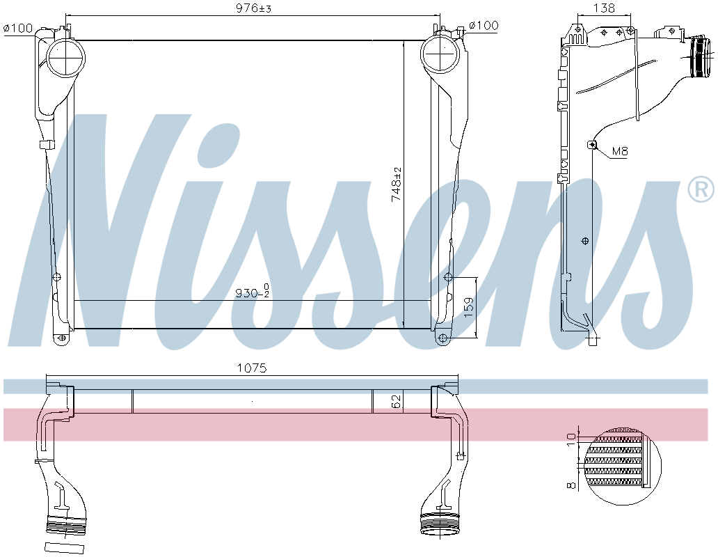 Nissens Charge Air Intercooler 97081