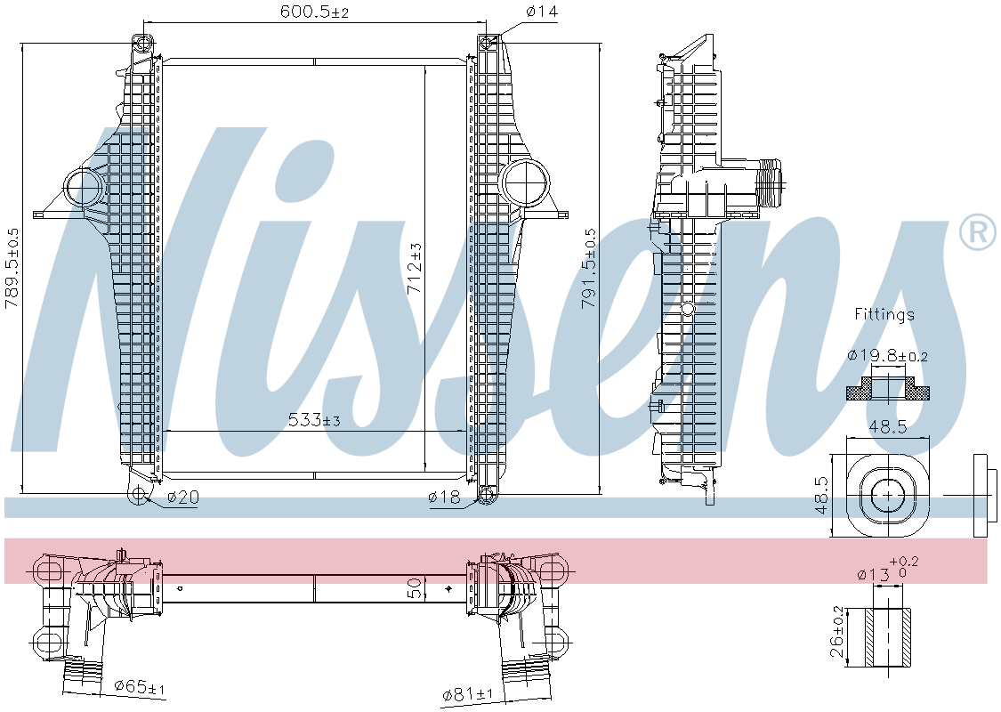 Nissens Charge Air Intercooler 97097