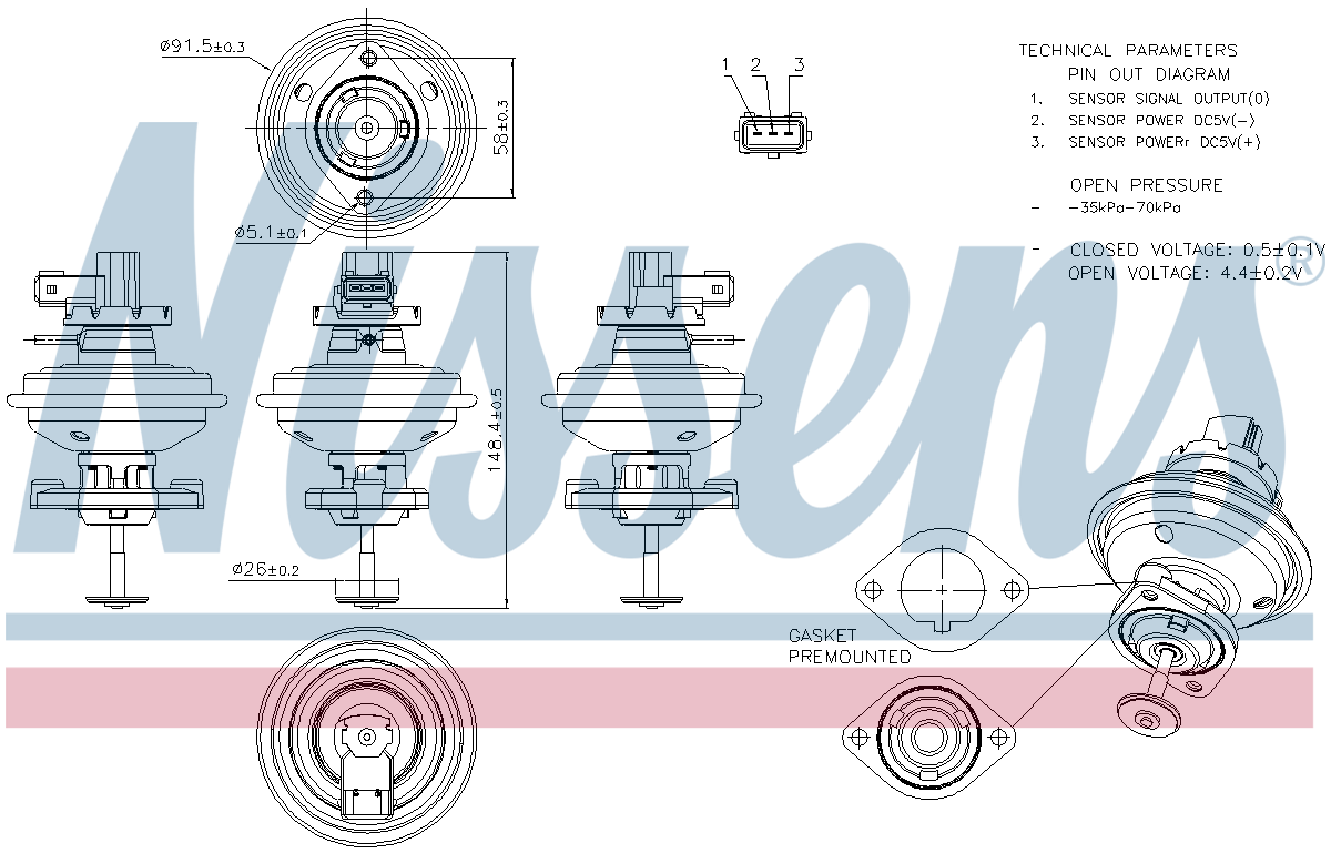 Nissens EGR Valve 98208