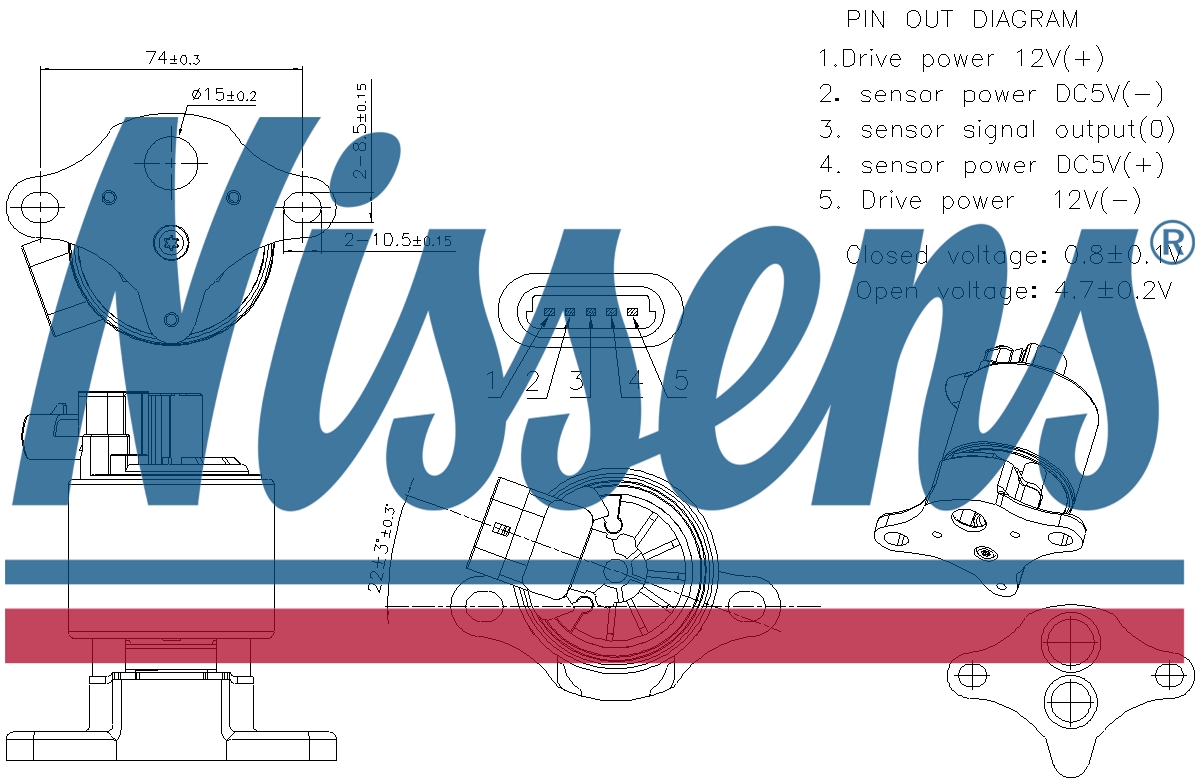 Nissens EGR valve 98361