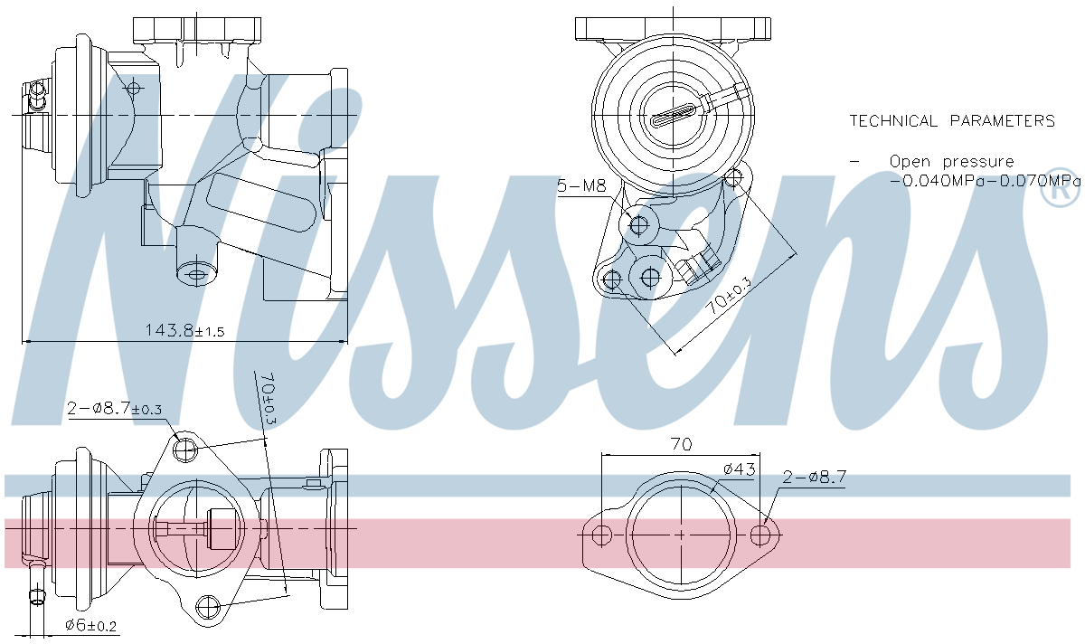 Nissens EGR Valve 98476