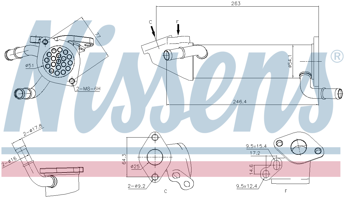 Nissens EGR Cooler 989282