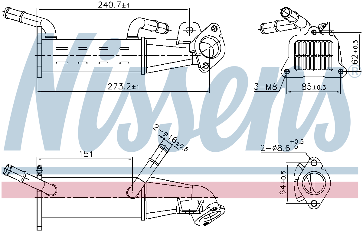 Nissens EGR Cooler 989451