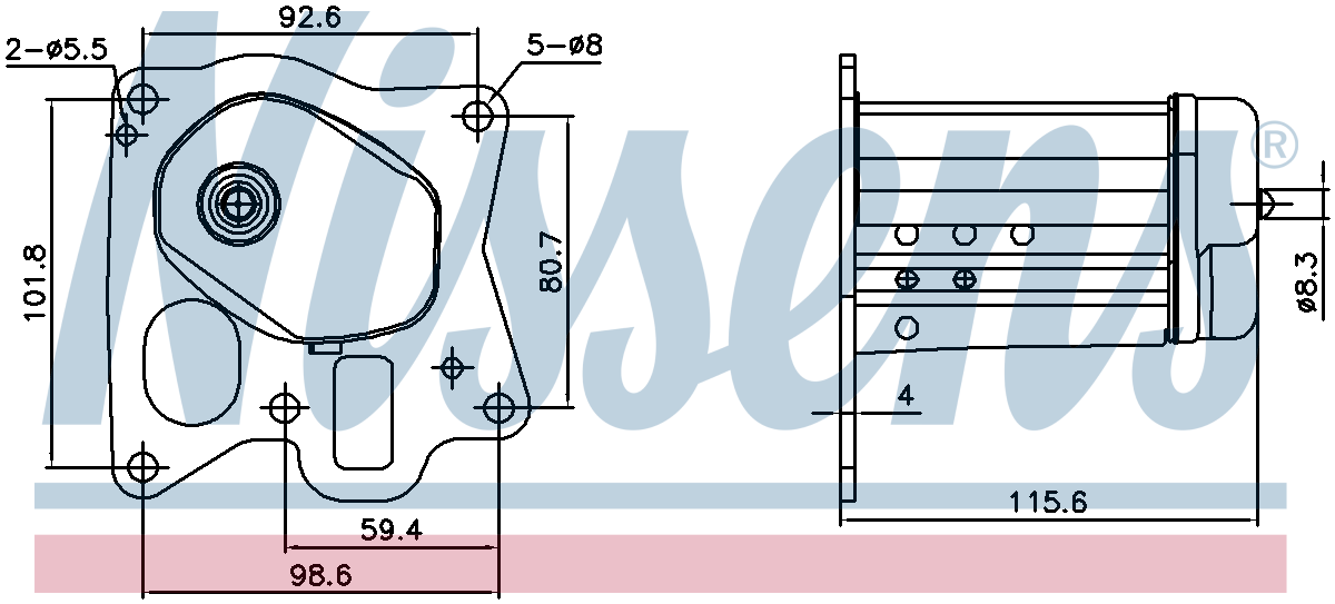 Nissens EGR Cooler 989455