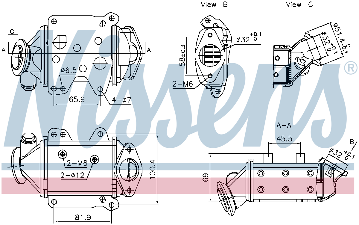 Nissens EGR Cooler 989457