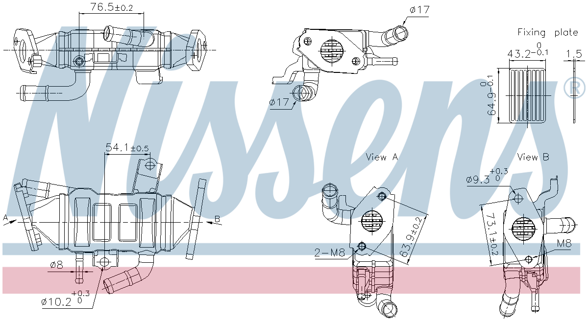 Nissens EGR Cooler 989488