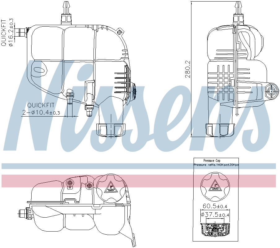 Nissens Coolant Expansion Tank 996185