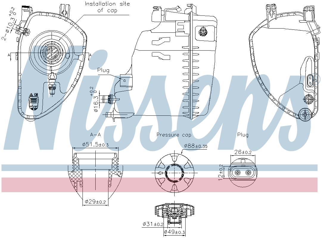 Nissens Coolant Expansion Tank 996198