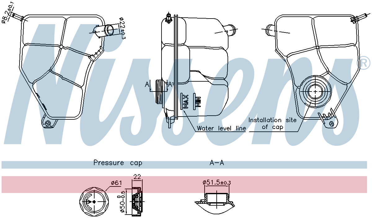 Nissens Coolant Expansion Tank 996217