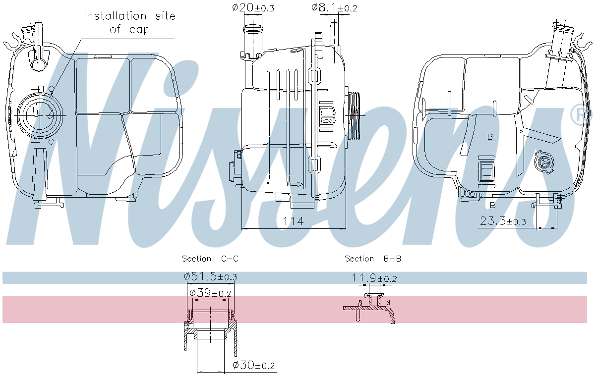 Nissens Coolant Expansion Tank 996224