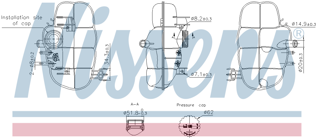 Nissens Coolant Expansion Tank 996237