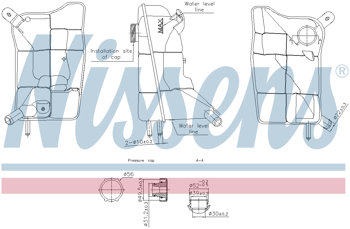 Nissens Coolant Expansion Tank 996304