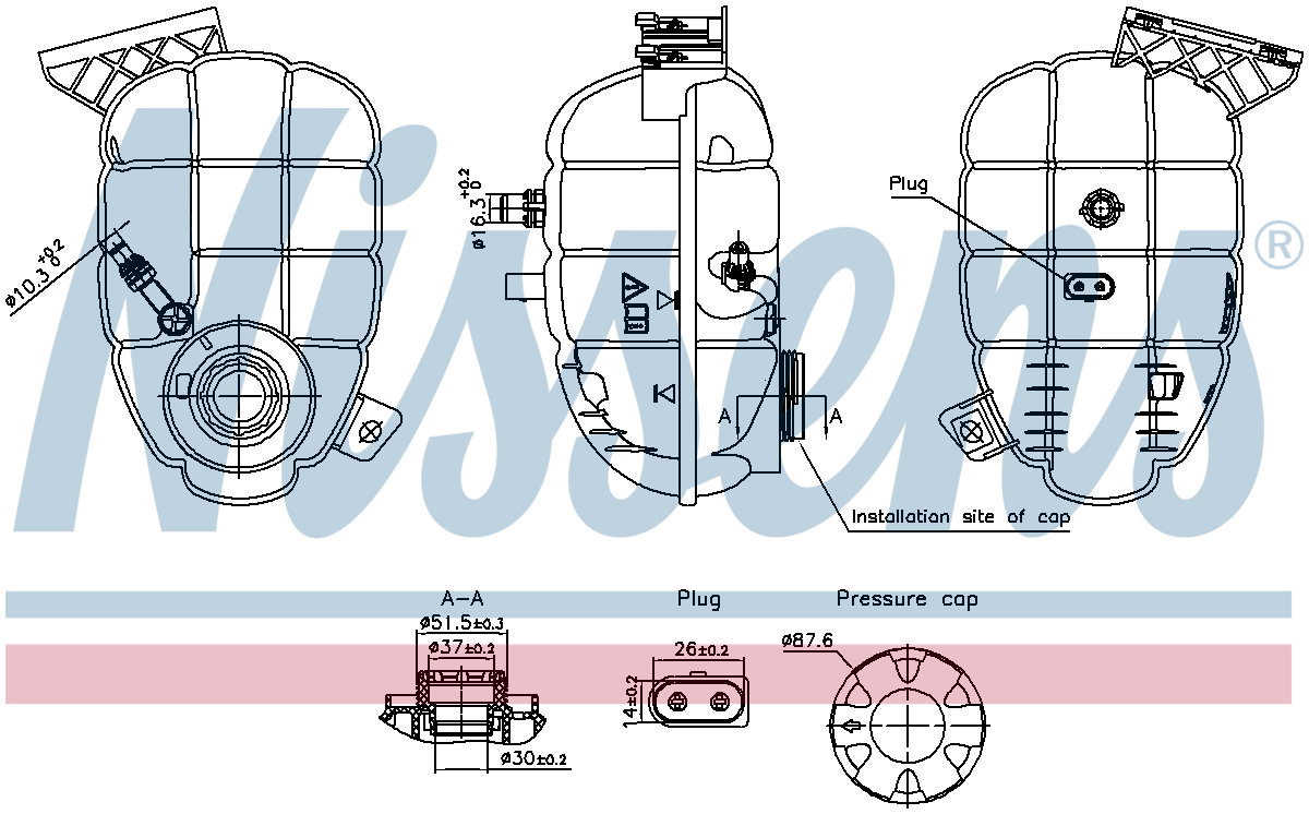 Nissens Coolant Expansion Tank 996325