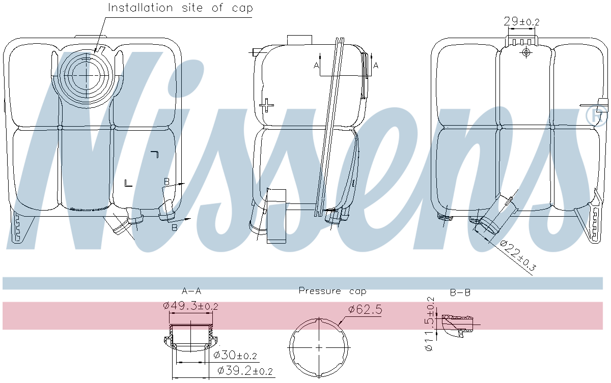 Nissens Coolant Expansion Tank 996346