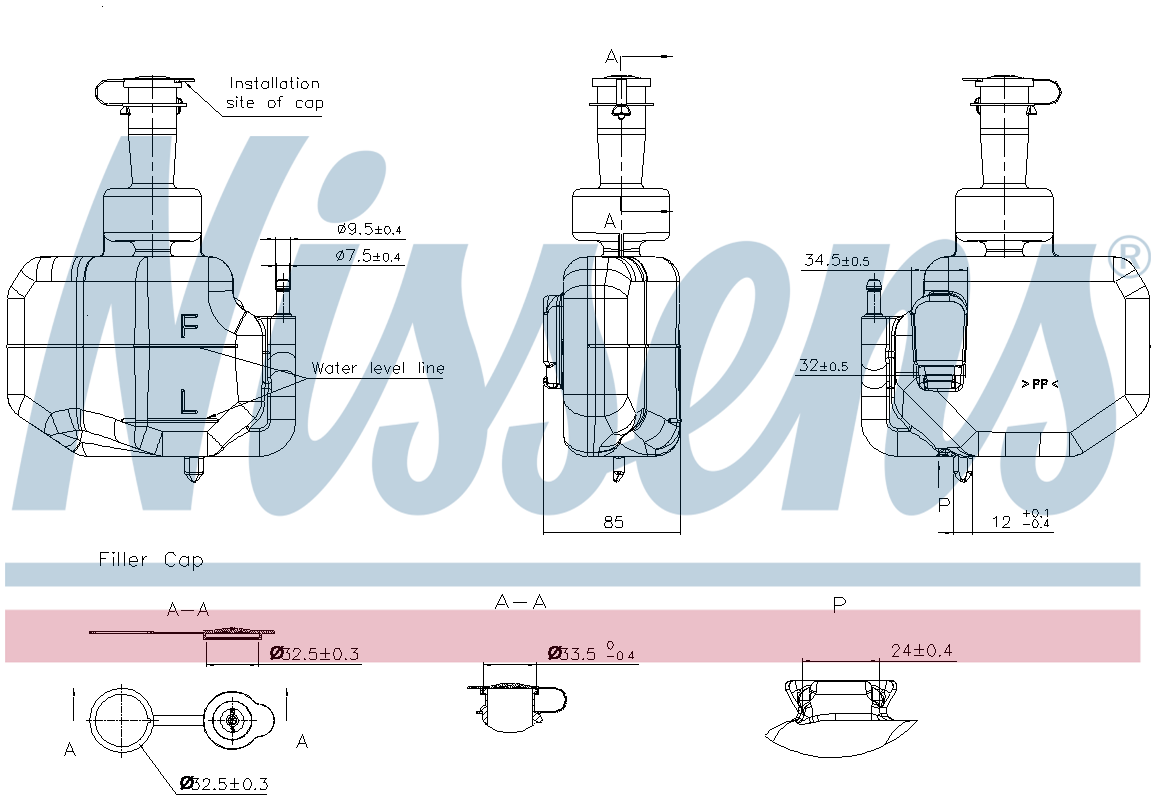 Nissens Coolant Expansion Tank 996444