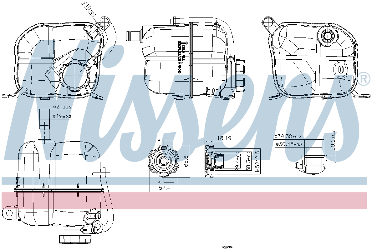 Nissens Coolant Expansion Tank 996473 - ARKS4Cooling
