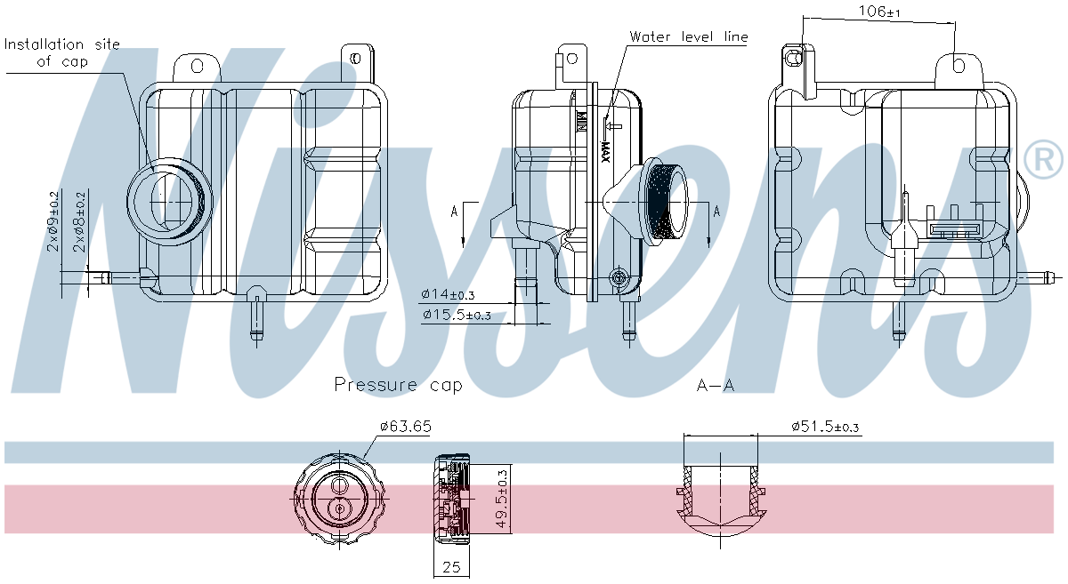 Nissens Coolant Expansion Tank 996595
