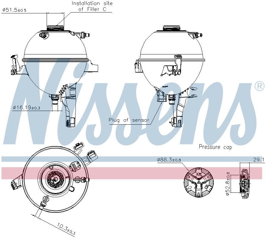 Nissens Coolant Expansion Tank 996599