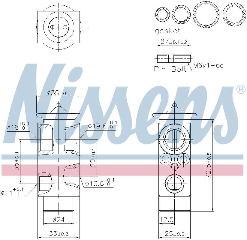 Nissens Aircon Expansion Valve 999576