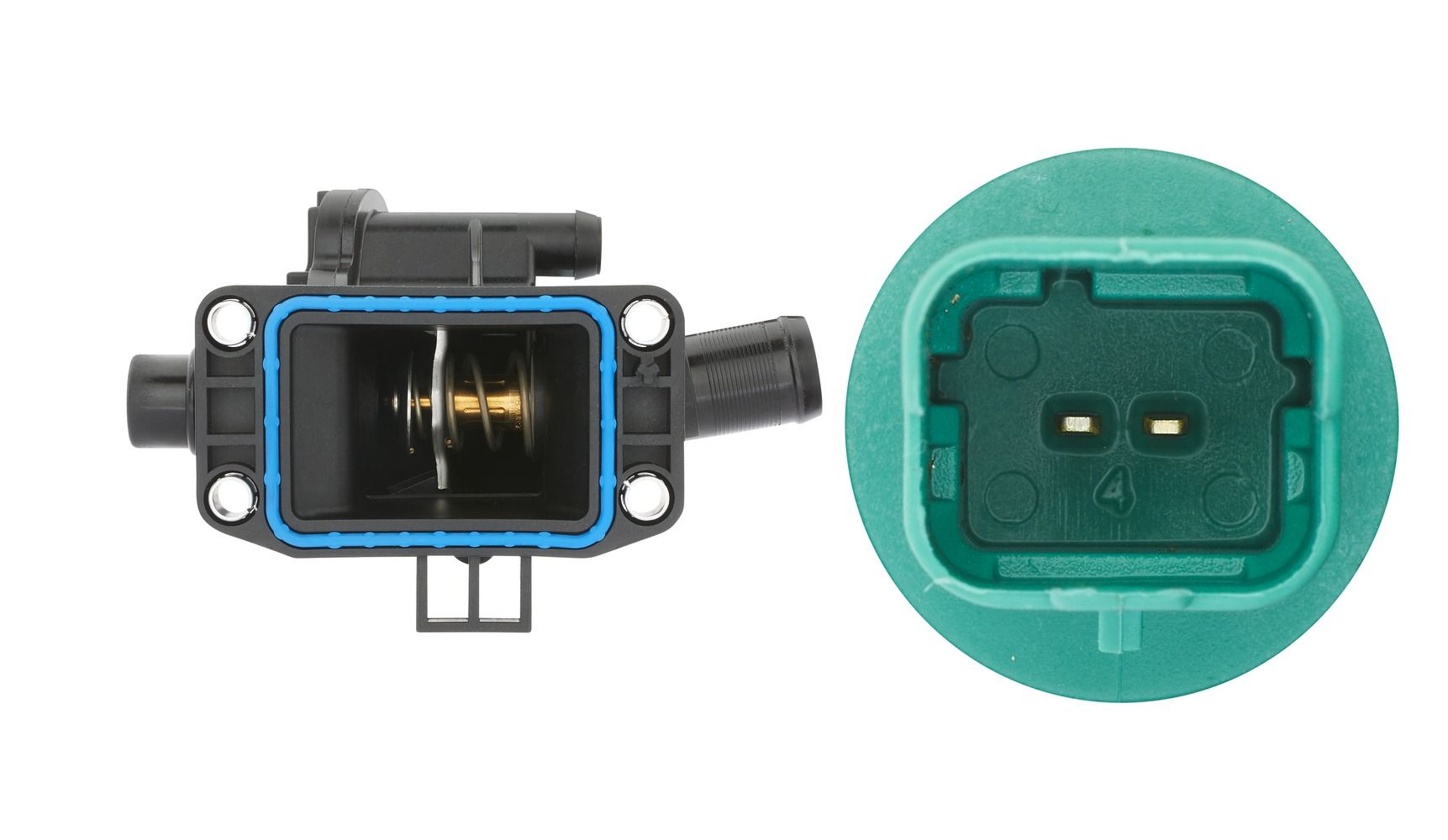 Hella Coolant Thermostat – with temperature sensor/with gasket/seal 8MT354776-881