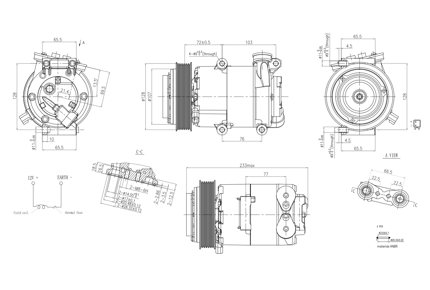 Hella Aircon Compressor 8FK366200-321
