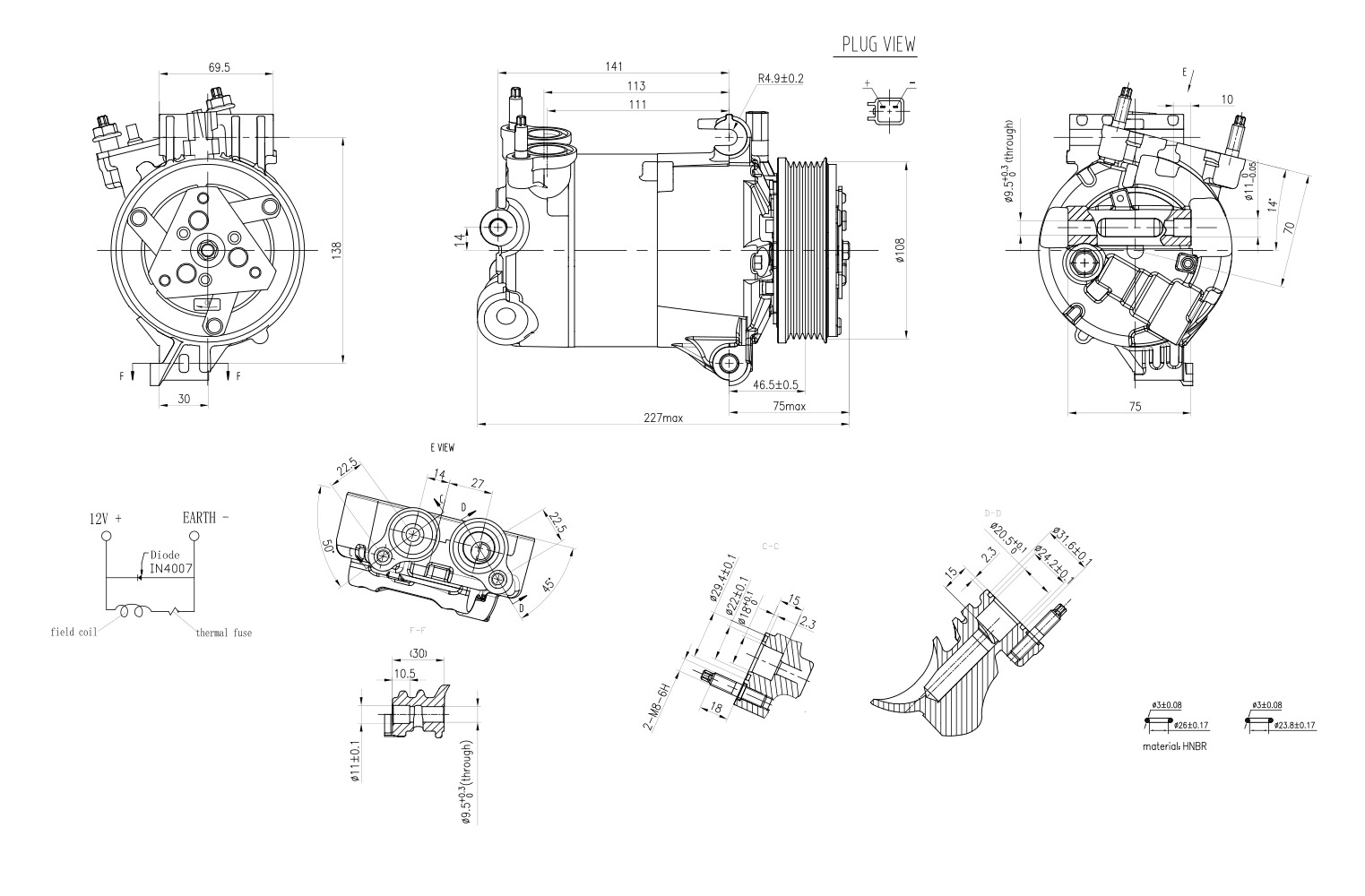 Hella Aircon Compressor 8FK366200-341