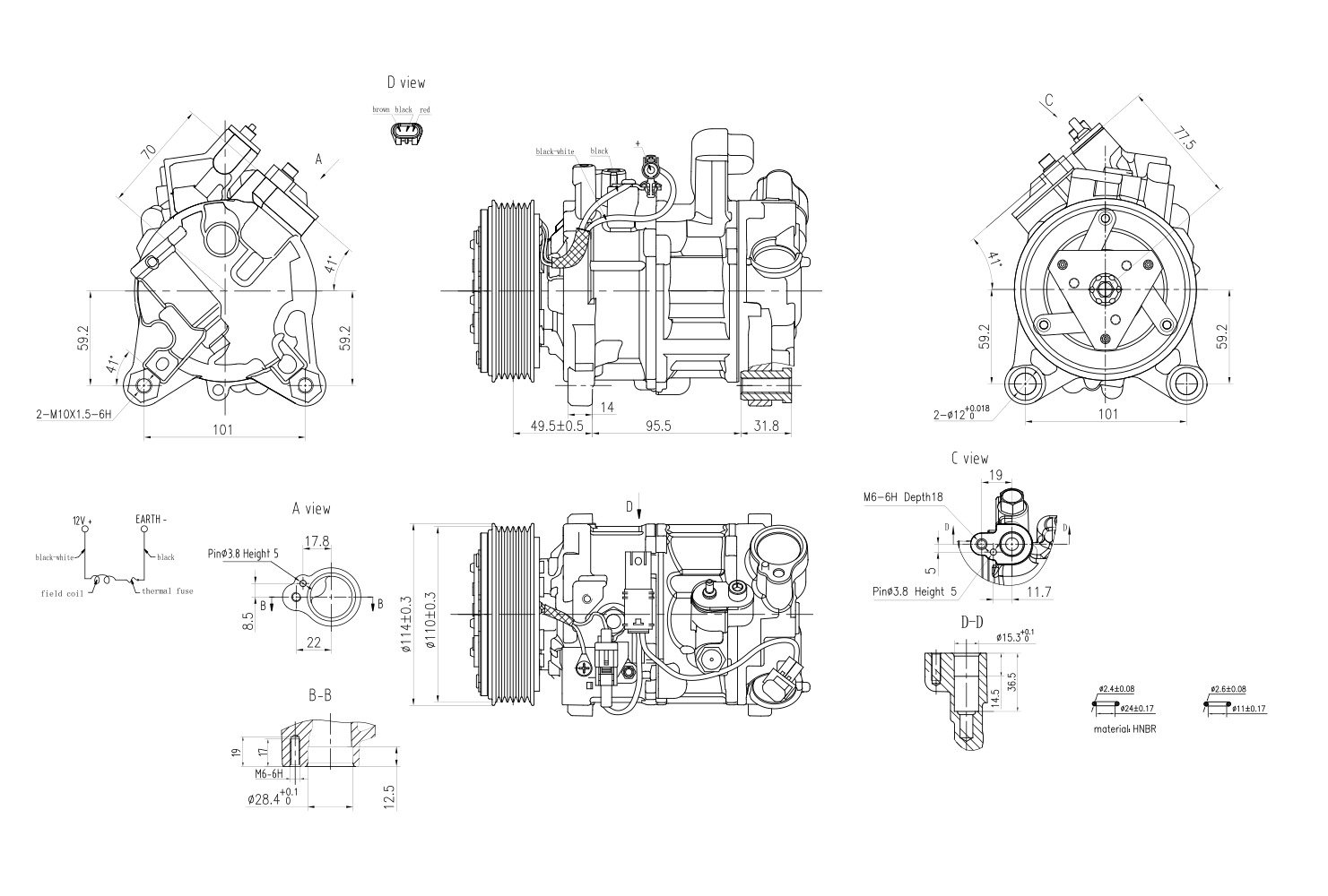 Hella Aircon Compressor 8FK366200-621
