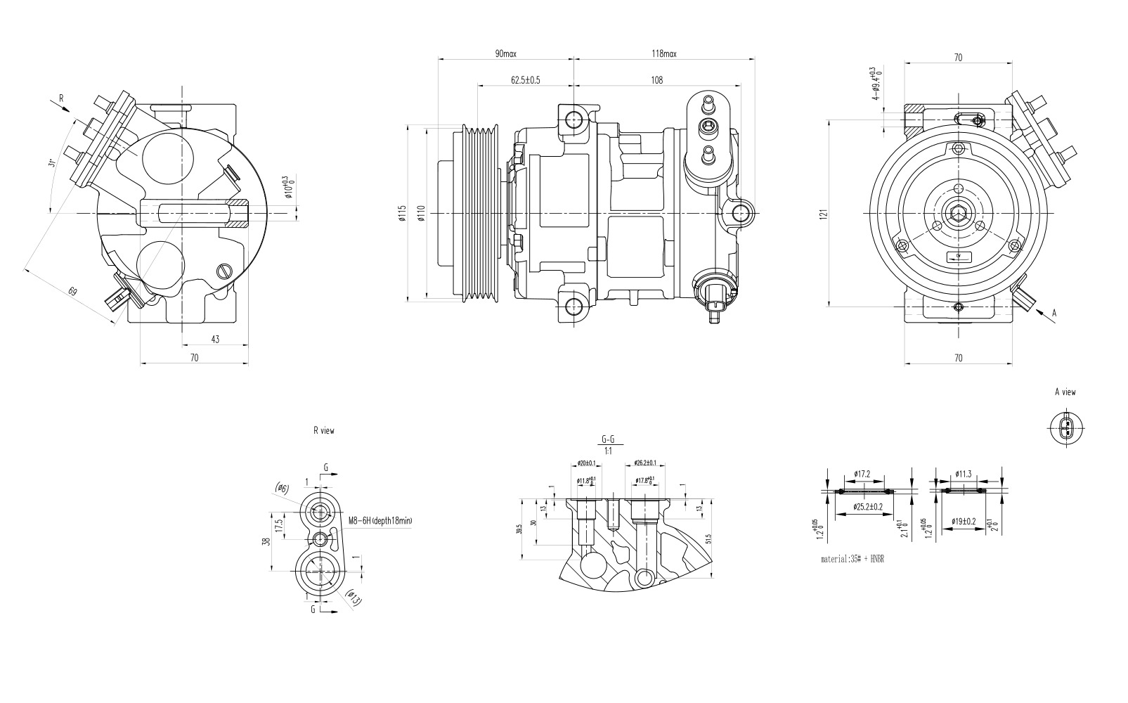 Hella Aircon Compressor 8FK366200-791