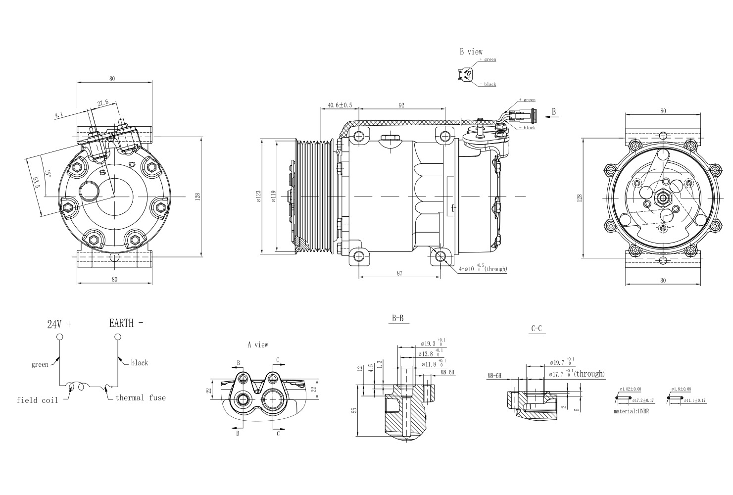 Hella Aircon Compressor 8FK366200-091