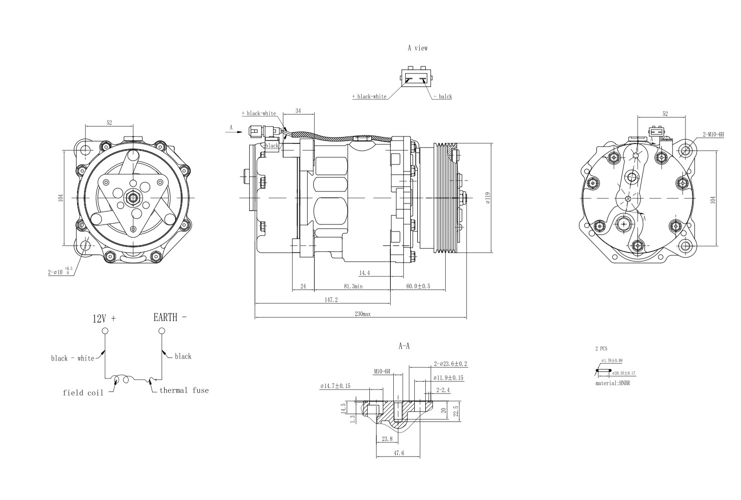 Hella Aircon Compressor 8FK366200-161