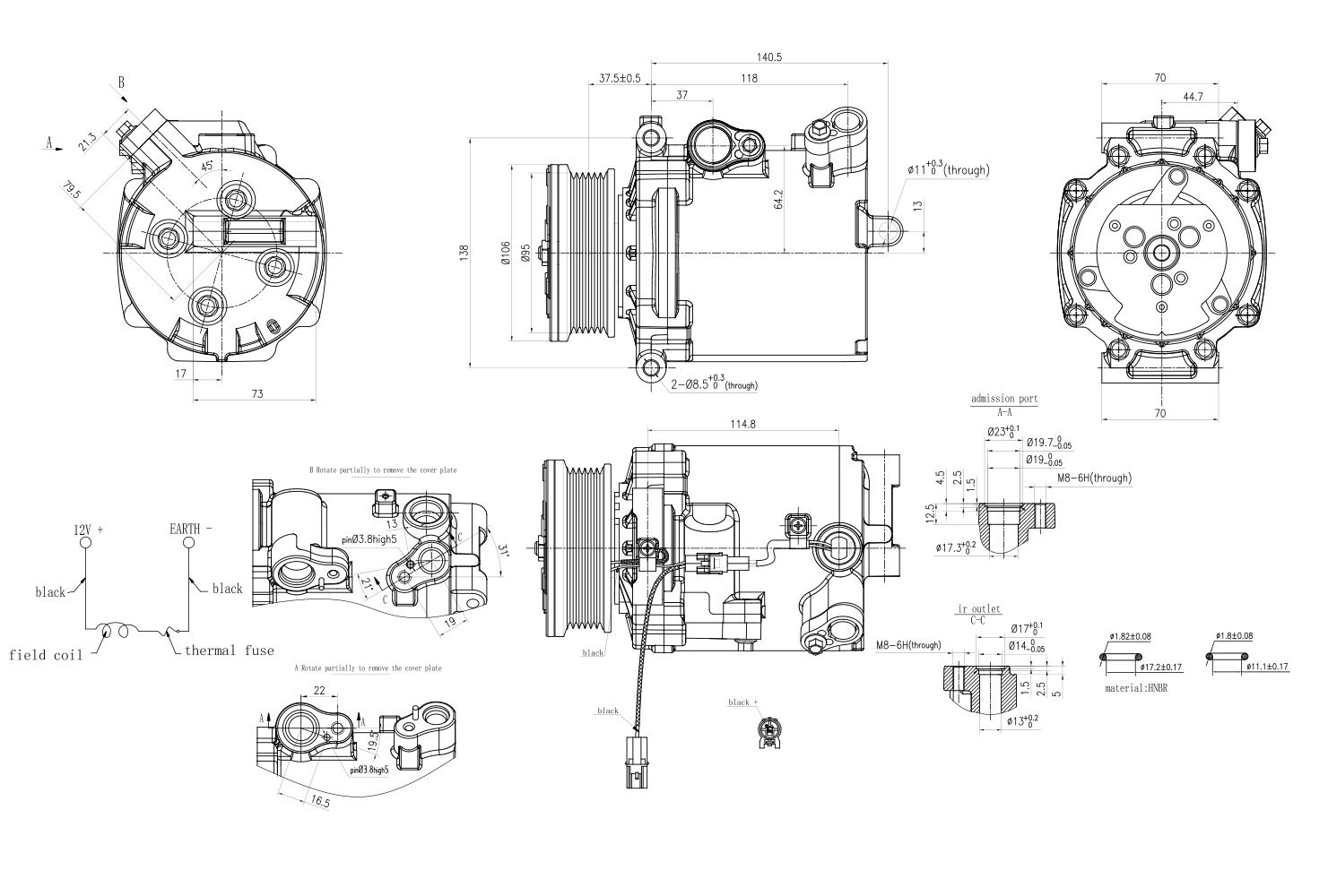 Hella Aircon Compressor 8FK366200-451
