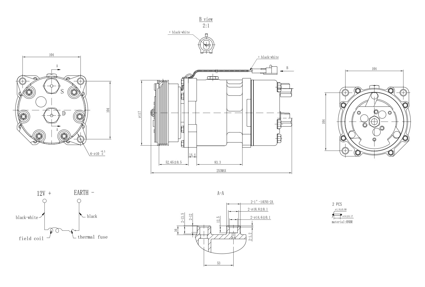 Hella Aircon Compressor 8FK366200-991