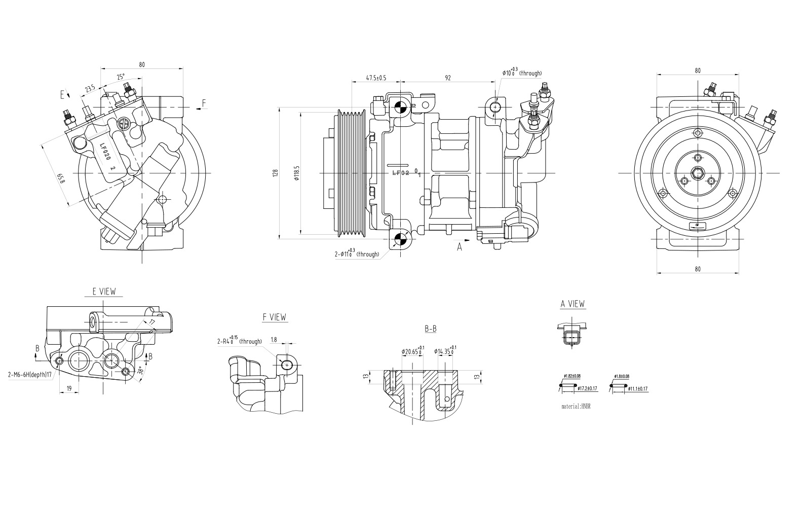 Hella Aircon Compressor 8FK366201-131