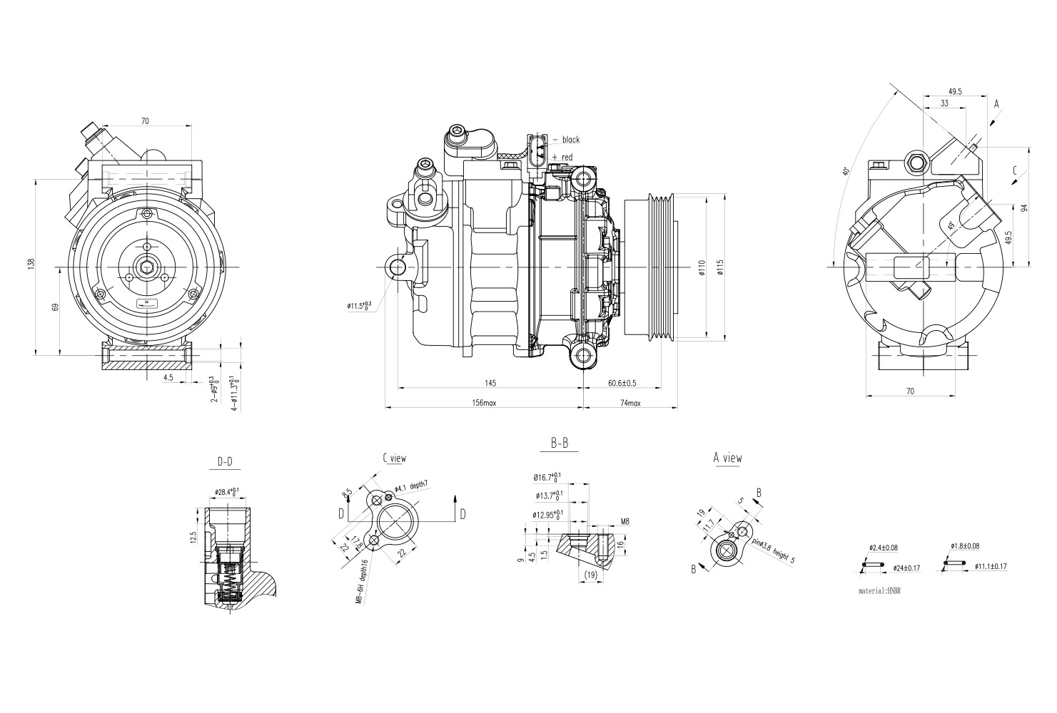 Hella Aircon Compressor 8FK366200-511