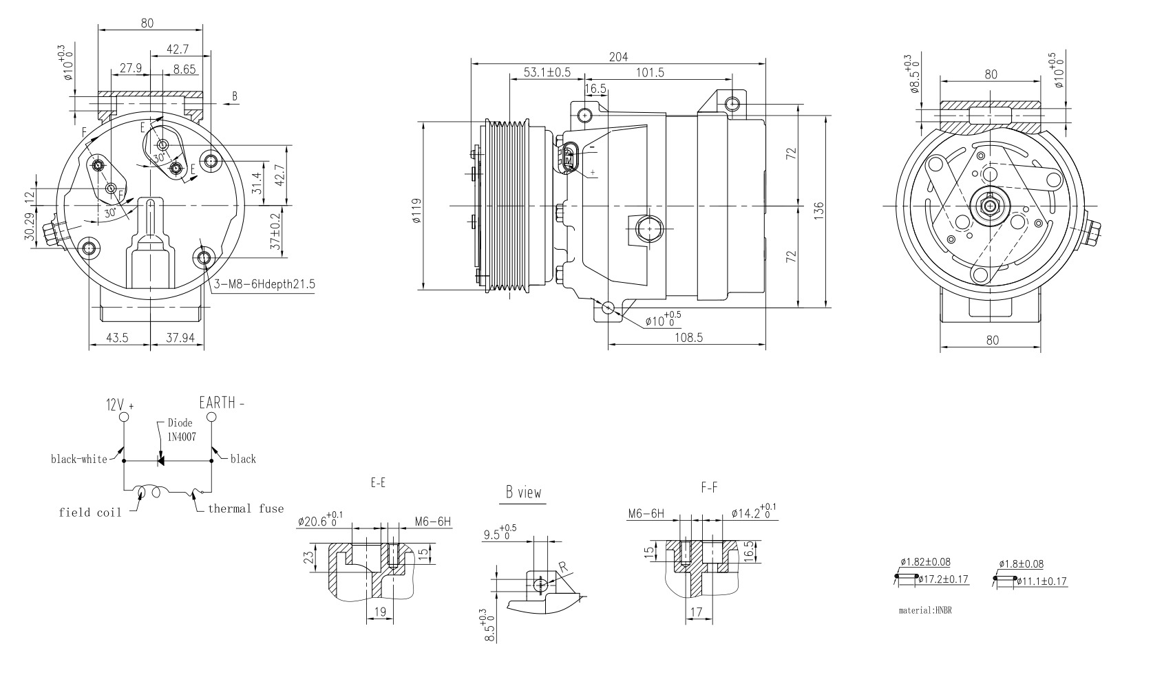 Hella Aircon Compressor 8FK366200-401