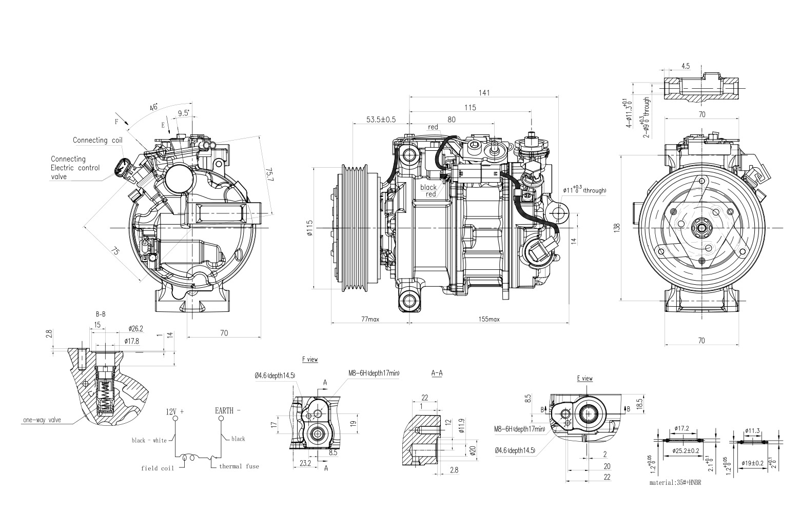 Hella Aircon Compressor 8FK366200-461
