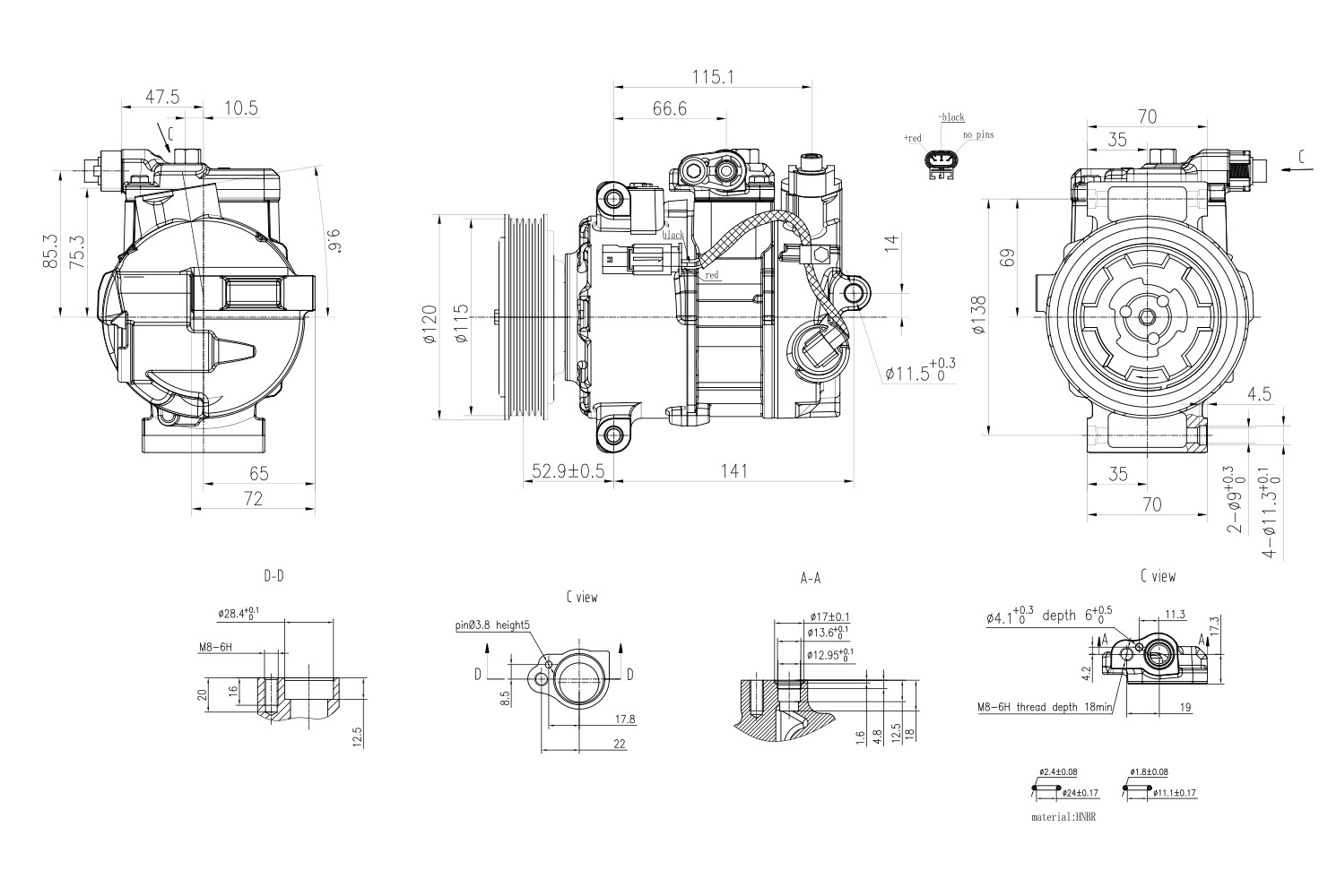 Hella Aircon Compressor 8FK366201-861