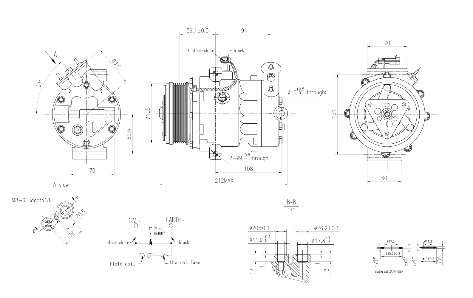 Hella Aircon Compressor 8FK366201-011