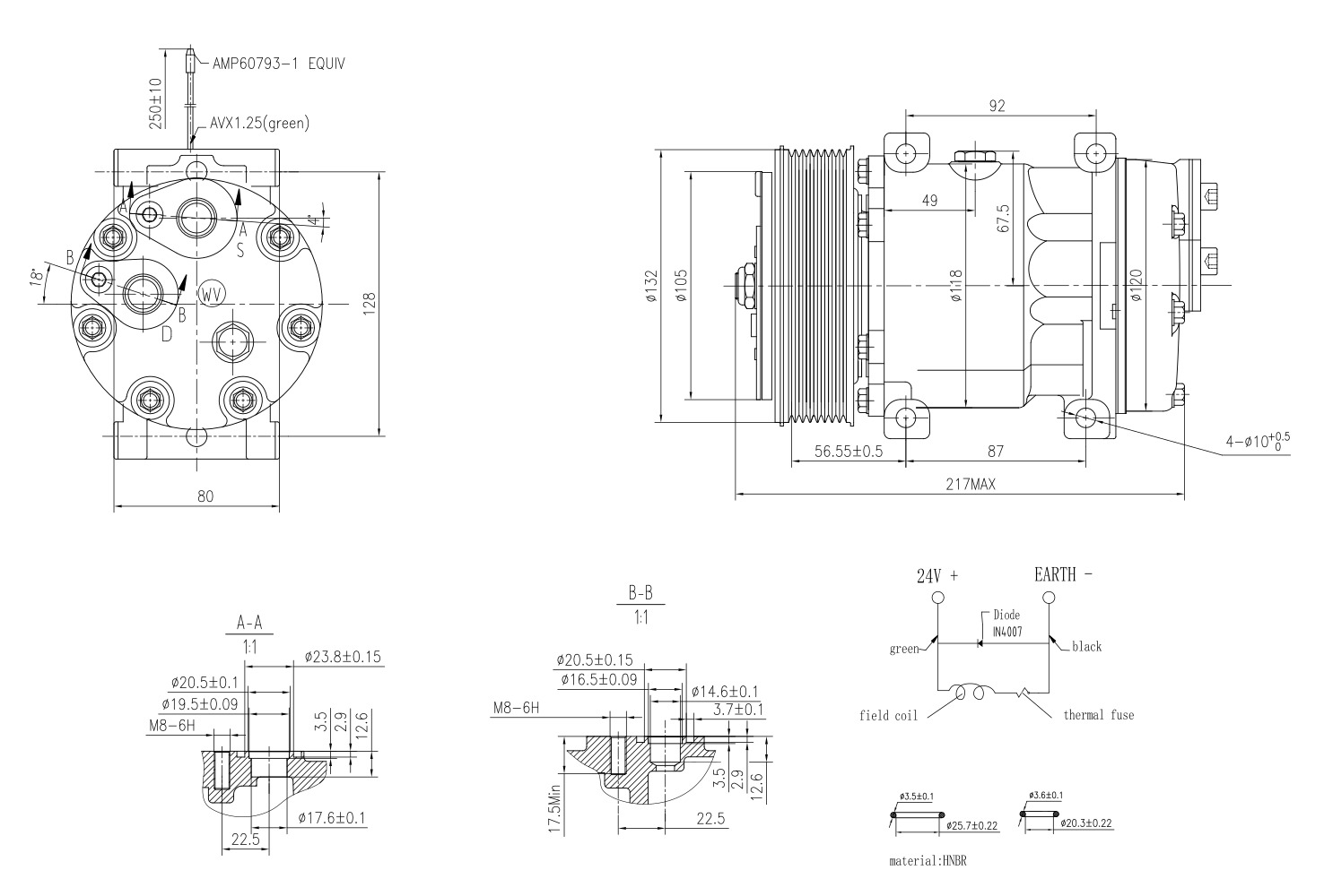 Hella Aircon Compressor 8FK366200-041